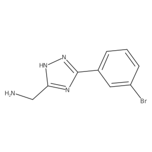 (5-(3-Bromophenyl)-4H-1,2,4-triazol-3-YL)methanamine Structure