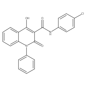 N-(4-chlorophenyl)-4-hydroxy-2-oxo-1-phenyl-1,2-dihydroquinoline-3-carboxamide Structure