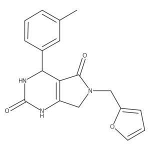 6-(furan-2-ylmethyl)-4-(m-tolyl)-3,4,6,7-tetrahydro-1H-pyrrolo[3,4-d]pyrimidine-2,5-dione结构式
