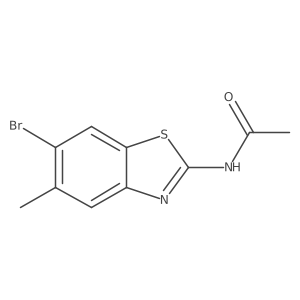 N-(6-Bromo-5-methyl-2-benzothiazolyl)acetamide结构式