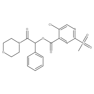 2-(Morpholin-4-yl)-2-oxo-1-phenylethyl 5-chloro-2-methanesulfonylpyrimidine-4-carboxylate Structure