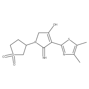 4-(4,5-dimethyl-1,3-thiazol-2-yl)-1-(1,1-dioxidotetrahydrothiophen-3-yl)-5-imino-2,5-dihydro-1H-pyrrol-3-ol Structure