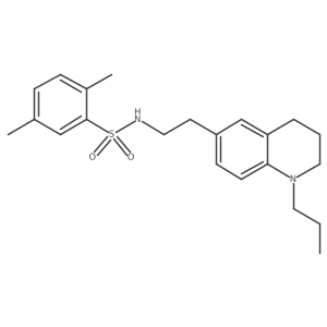 2,5-dimethyl-N-(2-(1-propyl-1,2,3,4-tetrahydroquinolin-6-yl)ethyl)benzenesulfonamide结构式