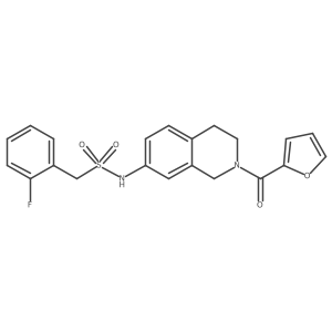 1-(2-fluorophenyl)-N-(2-(furan-2-carbonyl)-1,2,3,4-tetrahydroisoquinolin-7-yl)methanesulfonamide结构式