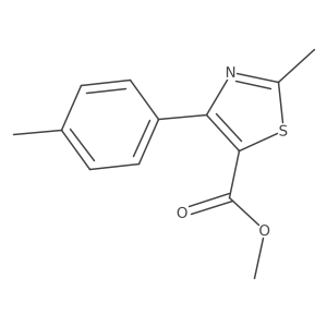 2-Methyl-4-p-tolyl-thiazole-5-carboxylic acid methyl ester结构式