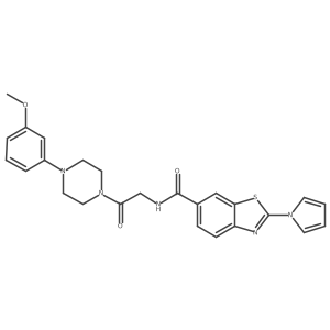 N-{2-[4-(3-methoxyphenyl)piperazin-1-yl]-2-oxoethyl}-2-(1H-pyrrol-1-yl)-1,3-benzothiazole-6-carboxamide Structure