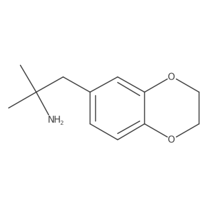 1-(2,3-Dihydro-1,4-benzodioxin-6-yl)-2-methylpropan-2-amine结构式