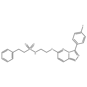 N-(2-((3-(4-fluorophenyl)-[1,2,4]triazolo[4,3-b]pyridazin-6-yl)oxy)ethyl)-2-phenylethanesulfonamide结构式