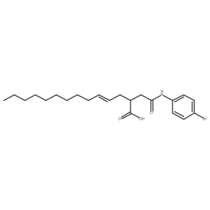 2-((N-(4-Bromophenyl)carbamoyl)methyl)tetradec-4-enoic acid结构式