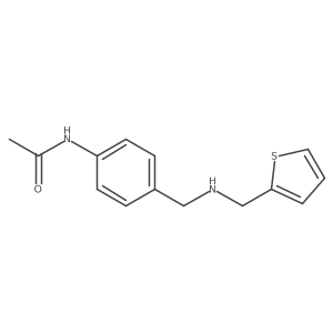 n-(4-(((Thiophen-2-ylmethyl)amino)methyl)phenyl)acetamide结构式