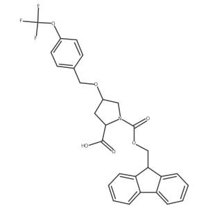 (4R)-1-Fmoc-4-(4-trifluoromethoxybenzyloxy)-L-proline Structure