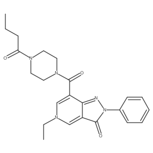 7-(4-butyrylpiperazine-1-carbonyl)-5-ethyl-2-phenyl-2H-pyrazolo[4,3-c]pyridin-3(5H)-one Structure