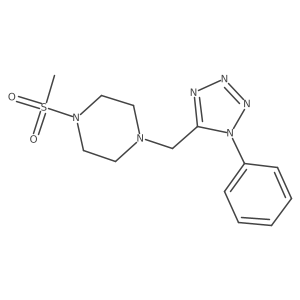 1-(methylsulfonyl)-4-((1-phenyl-1H-tetrazol-5-yl)methyl)piperazine Structure