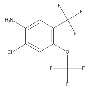 2-Chloro-4-trifluoromethoxy-5-(trifluoromethyl)aniline Structure