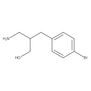 3-Amino-2-[(4-bromophenyl)methyl]propan-1-ol结构式
