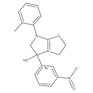 5-Hydroxy-5-(3-nitrophenyl)-7-(o-tolyl)-2,3,5,6-tetrahydroimidazo[2,1-b]thiazol-7-ium bromide Structure