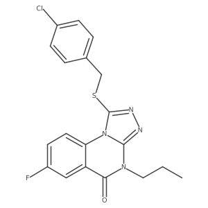 1-[(4-chlorobenzyl)thio]-7-fluoro-4-propyl[1,2,4]triazolo[4,3-a]quinazolin-5(4H)-one Structure