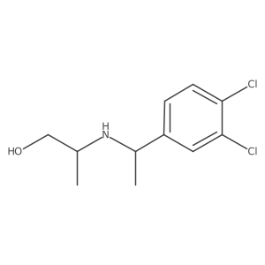 2-{[1-(3,4-Dichlorophenyl)ethyl]amino}propan-1-ol结构式