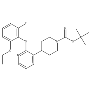 Tert-butyl 4-(2-(2-ethoxy-6-fluorophenoxy)pyridin-3-yl)piperidine-1-carboxylate Structure