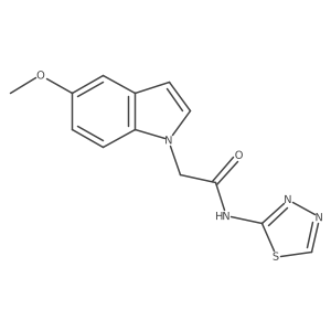 2-(5-methoxy-1H-indol-1-yl)-N-(1,3,4-thiadiazol-2-yl)acetamide Structure