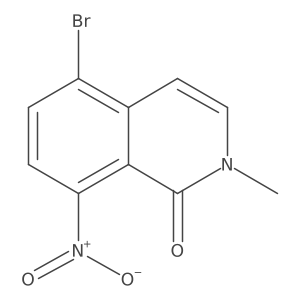 5-bromo-8-nitro-2-methylisoquinolin-1(2H)-one结构式