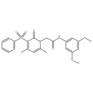 N-(3,5-dimethoxyphenyl)-2-[4,6-dimethyl-2-oxo-3-(phenylsulfonyl)pyridin-1(2H)-yl]acetamide Structure