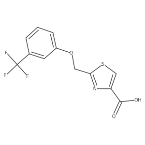 2-((3-(Trifluoromethyl)phenoxy)methyl)thiazole-4-carboxylic acid Structure
