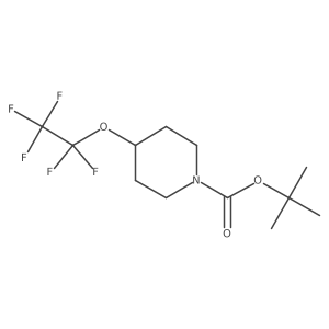 4-Pentafluoroethyloxy-piperidine-1-carboxylic acid tert-butyl ester结构式