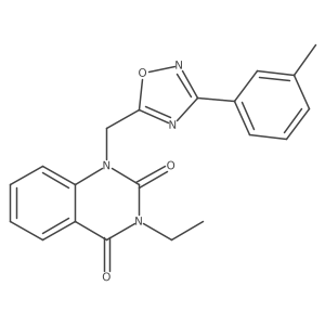 3-ethyl-1-((3-(m-tolyl)-1,2,4-oxadiazol-5-yl)methyl)quinazoline-2,4(1H,3H)-dione结构式