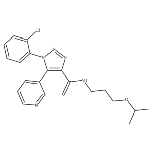 1-(2-chlorophenyl)-N-[3-(propan-2-yloxy)propyl]-5-(pyridin-3-yl)-1H-1,2,3-triazole-4-carboxamide结构式