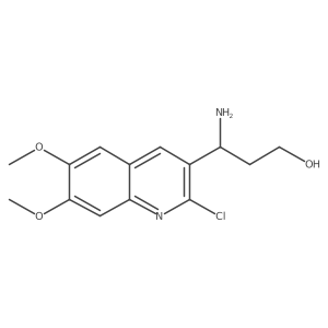 (I(3)R)-I(3)-Amino-2-chloro-6,7-dimethoxy-3-quinolinepropanol Structure
