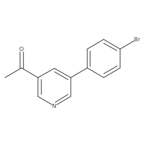 1-[5-(4-Bromophenyl)-3-pyridinyl]ethanone Structure