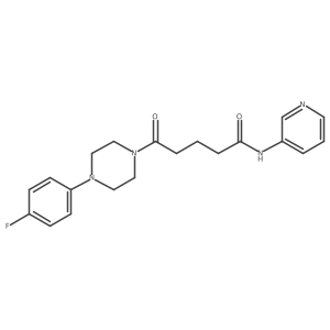 5-[4-(4-fluorophenyl)piperazino]-5-oxo-N-(3-pyridyl)pentanamide Structure