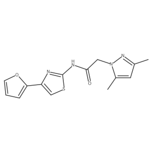 2-(3,5-dimethyl-1H-pyrazol-1-yl)-N-(4-(furan-2-yl)thiazol-2-yl)acetamide Structure