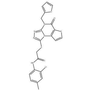 N-(2-chloro-4-methylphenyl)-2-((4-(furan-2-ylmethyl)-5-oxo-4,5-dihydrothieno[2,3-e][1,2,4]triazolo[4,3-a]pyrimidin-1-yl)thio)acetamide Structure