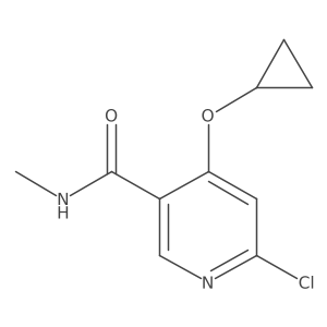 6-Chloro-4-cyclopropoxy-N-methylnicotinamide结构式