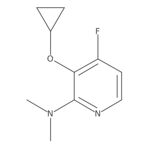 3-Cyclopropoxy-4-fluoro-N,N-dimethylpyridin-2-amine结构式