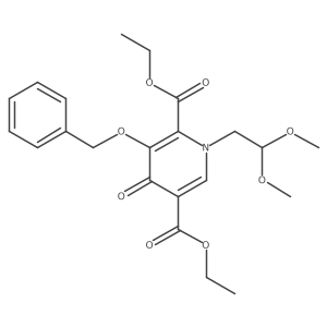 Diethyl 1-(2,2-dimethoxyethyl)-4-oxo-3-phenylmethoxypyridine-2,5-dicarboxylate结构式