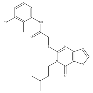 N-(3-chloro-2-methylphenyl)-2-{[3-(3-methylbutyl)-4-oxo-3,4-dihydrothieno[3,2-d]pyrimidin-2-yl]sulfanyl}acetamide Structure