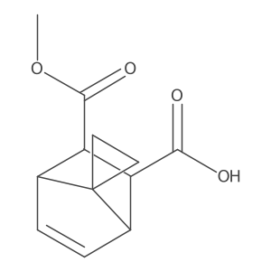(1R,4S,5R,6R)-6-(Methoxycarbonyl)spiro[bicyclo[2.2.1]heptane-7,1'-cyclopropan]-2-ene-5-carboxylic acid Structure