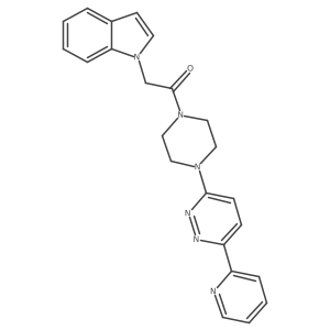 2-(1H-indol-1-yl)-1-(4-(6-(pyridin-2-yl)pyridazin-3-yl)piperazin-1-yl)ethanone Structure