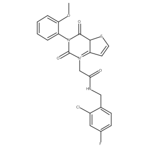 N-[(2-chloro-4-fluorophenyl)methyl]-2-[3-(2-methoxyphenyl)-2,4-dioxo-1H,2H,3H,4H-thieno[3,2-d]pyrimidin-1-yl]acetamide Structure