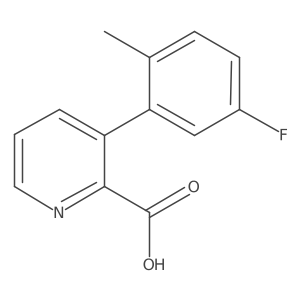 3-(5-Fluoro-2-methylphenyl)picolinic acid结构式