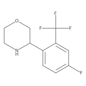 3-[4-Fluoro-2-(trifluoromethyl)phenyl]morpholine结构式