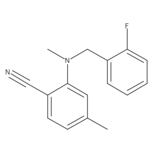 Benzonitrile, 2-[[(2-fluorophenyl)methyl]methylamino]-4-methyl-结构式