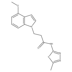 3-(4-methoxy-1H-indol-1-yl)-N-(5-methyl-1,3,4-thiadiazol-2-yl)propanamide Structure