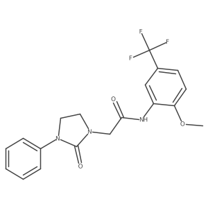 N-[2-methoxy-5-(trifluoromethyl)phenyl]-2-(2-oxo-3-phenylimidazolidin-1-yl)acetamide Structure