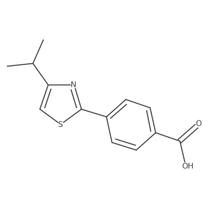 4-[4-(Propan-2-yl)-1,3-thiazol-2-yl]benzoic acid结构式