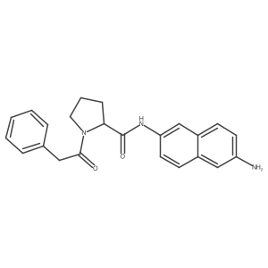 (2S)-N-(6-aminonaphthalen-2-yl)-1-(2-phenylacetyl)pyrrolidine-2-carboxamide结构式