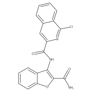 N-(2-carbamoyl-1-benzofuran-3-yl)-1-chloroisoquinoline-3-carboxamide Structure